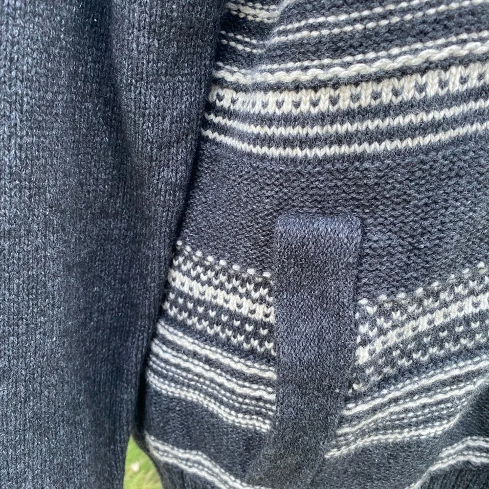 Banana Republic Heritage Collection Mens Cardigan Gray White Large